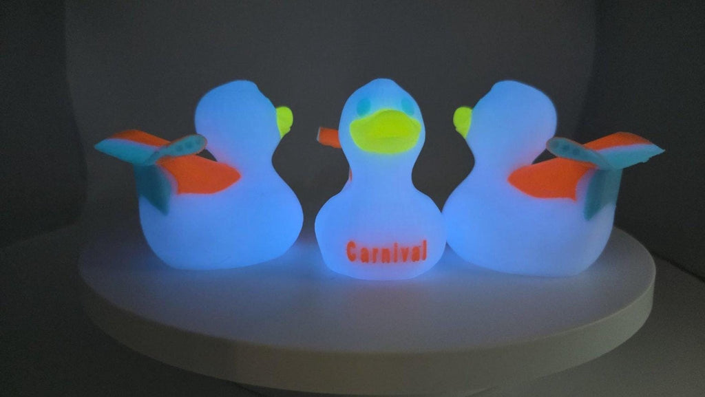 Glow In The Dark Cruise Ship Duck, 3D Printed Carnival Toy - JM Designs