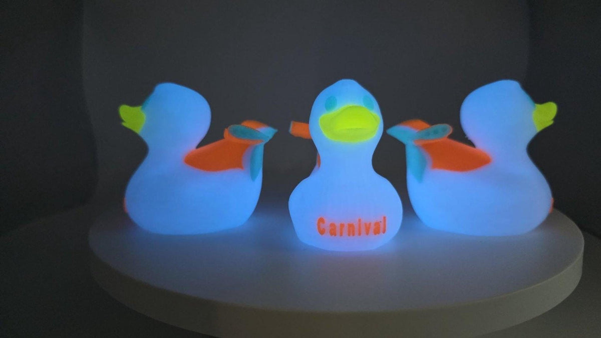 Glow In The Dark Cruise Ship Duck, 3D Printed Carnival Toy - JM Designs