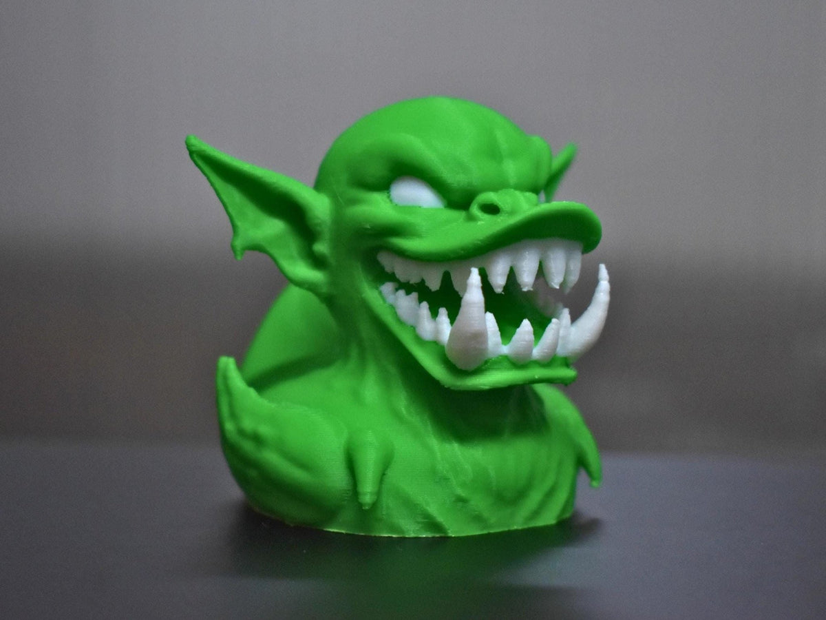 Goblin Duck Figurine, Spooky Halloween Decor with Design - JM Designs