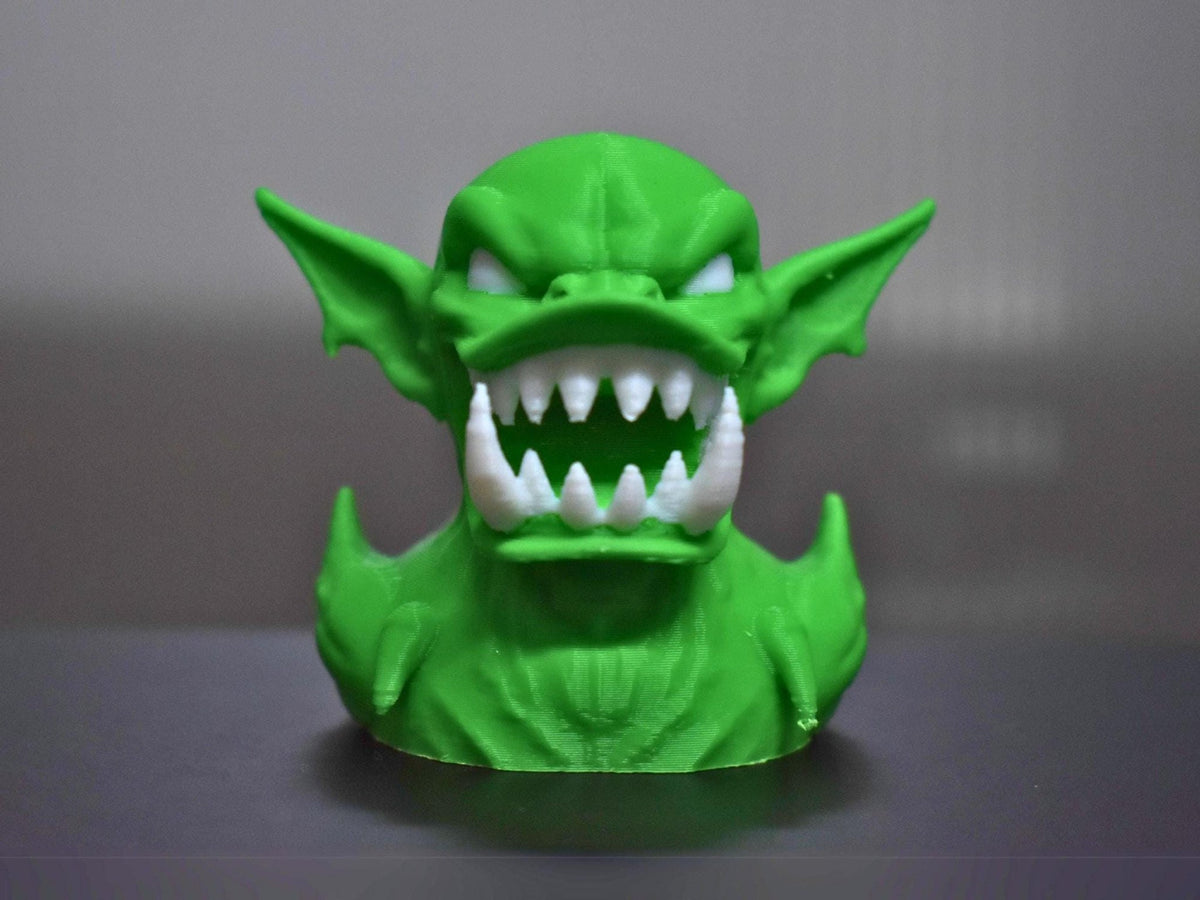 Goblin Duck Figurine, Spooky Halloween Decor with Design - JM Designs