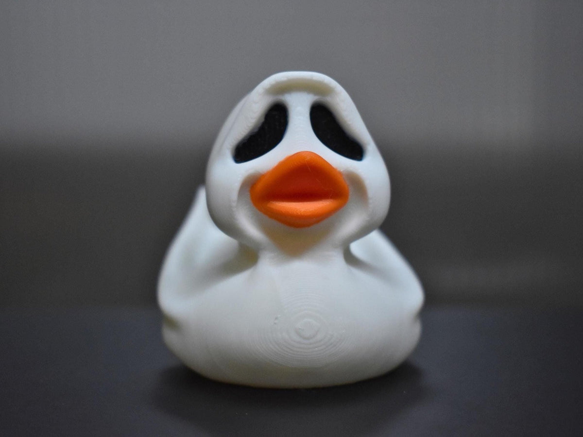 Halloween Duck Ghost Figurine, Custom 3D Printed Spooky Display Decoration - JM Designs