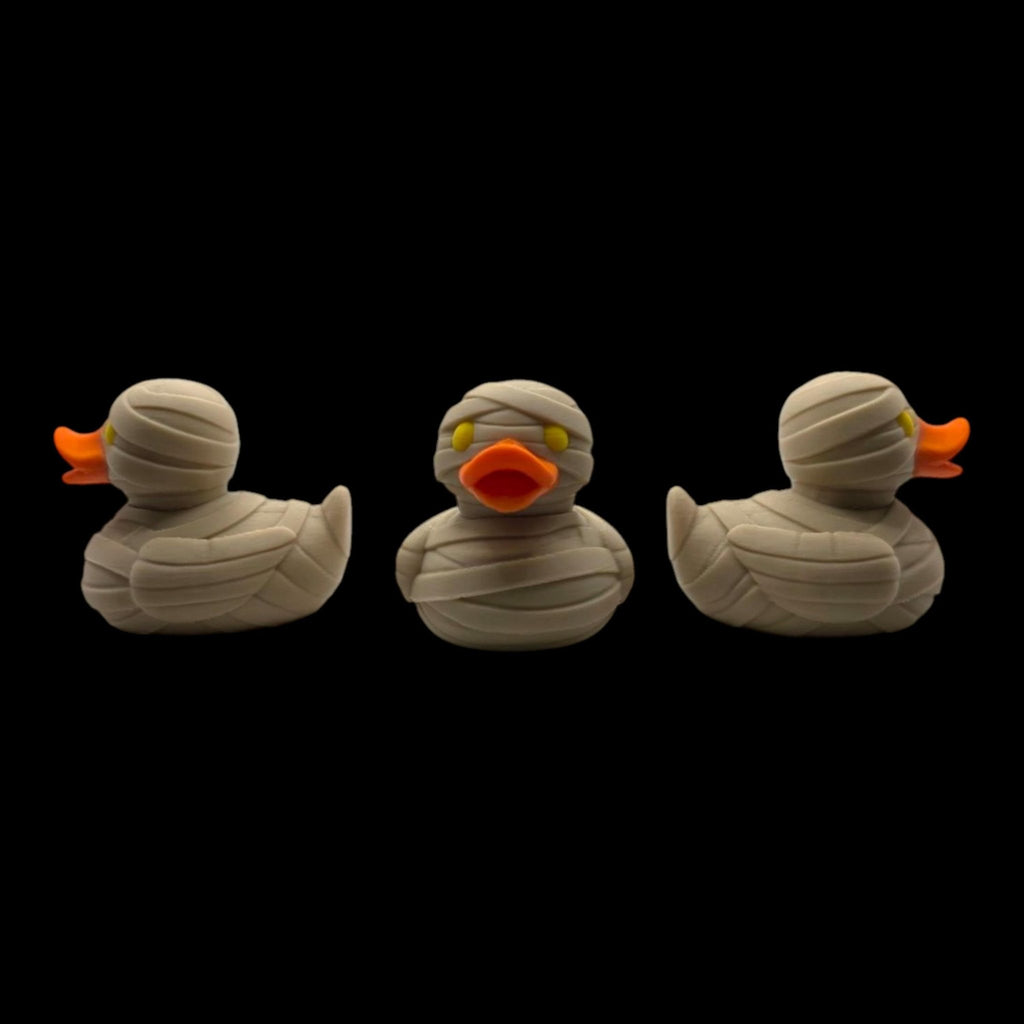 Halloween Mummy Duck Figurine Spooky Bandage Wrapped Egyptian - JM Designs-