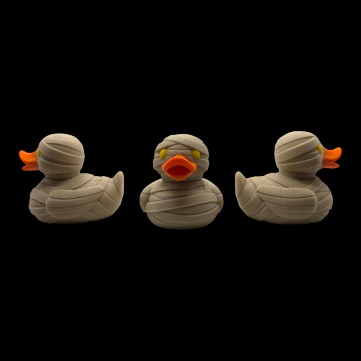 Halloween Mummy Duck Figurine Spooky Bandage Wrapped Egyptian - JM Designs-
