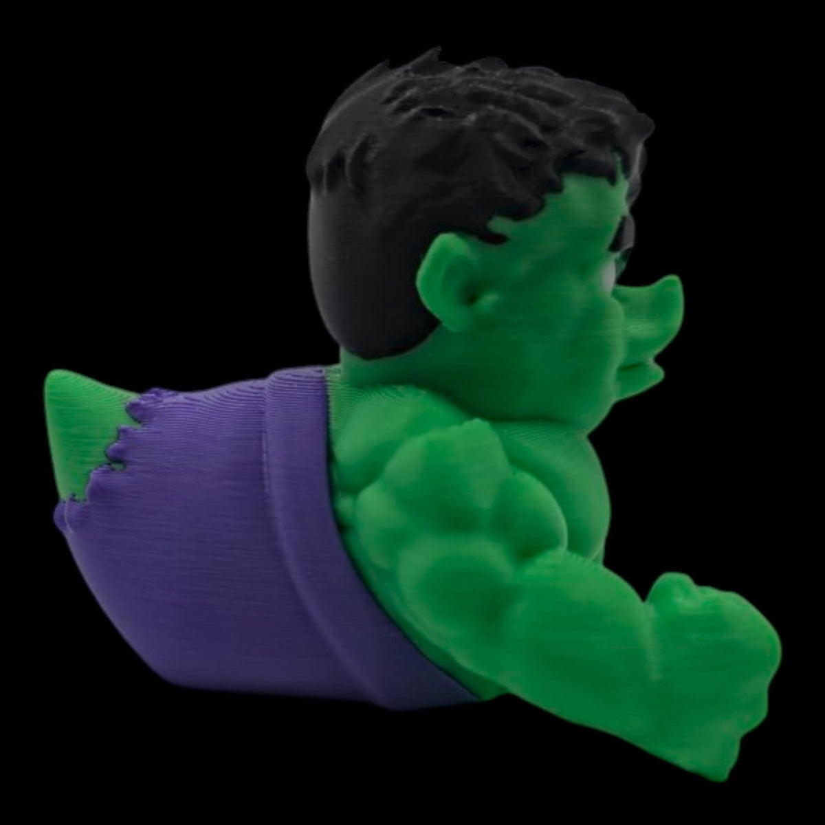 Hulk Inspired Duck Figurine, Superhero Inspired 3D Printed Collectible for Comic Fans - JM Designs