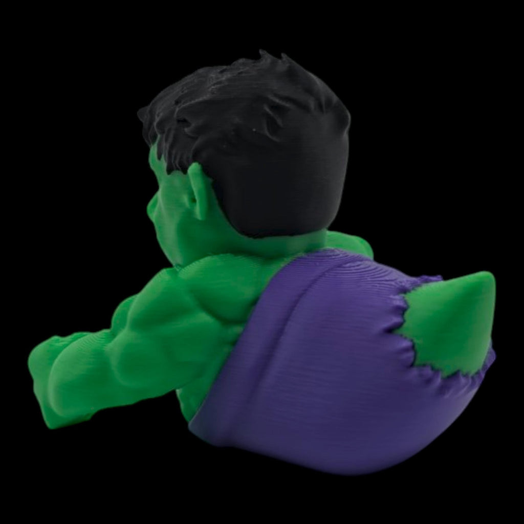 Hulk Inspired Duck Figurine, Superhero Inspired 3D Printed Collectible for Comic Fans - JM Designs