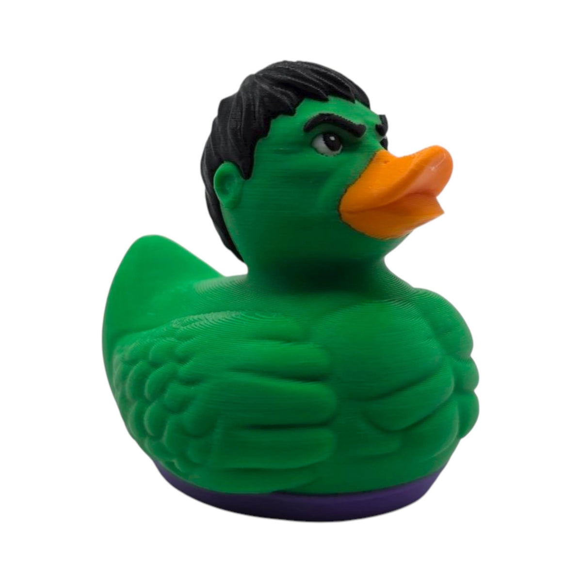 Hulk Inspired Duck Figurine, Superhero Inspired 3D Printed Collectible for Comic Fans - JM Designs