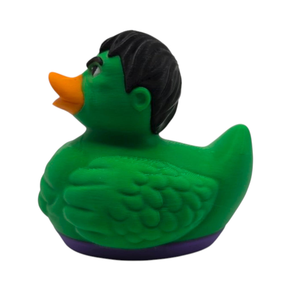 Hulk Inspired Duck Figurine, Superhero Inspired 3D Printed Collectible for Comic Fans - JM Designs