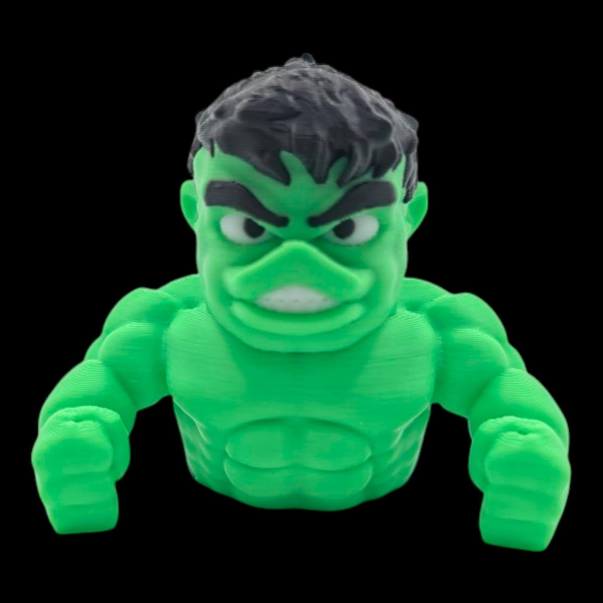 Hulk Inspired Duck Figurine, Superhero Inspired 3D Printed Collectible for Comic Fans - JM Designs