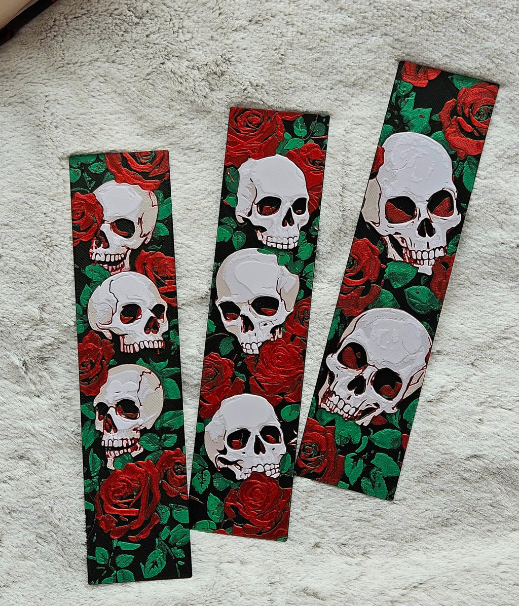Book Lover Gift Collection Gothic Style Bookmark Skull Rose Design Dark Academia Theme Premium Reading Accessories Halloween
