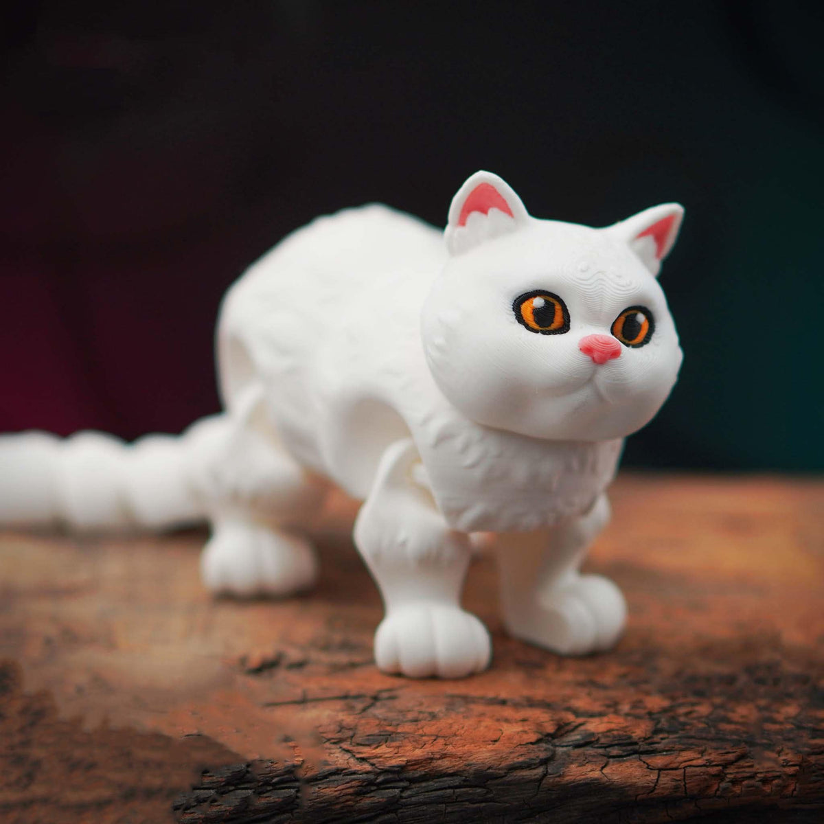 British Shorthair 3D Printed Posable Articulated Cat Figure Collectible PLA Cat Lover Gift Themed Decor