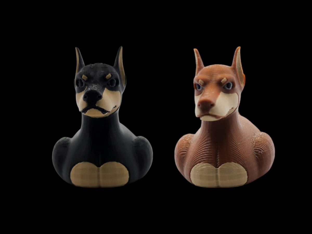 Doberman Duck Jeep Ducking Collection Jeep Duck Cruise & Desk Decor Dog Lovers Collectible Black Tan Design Display