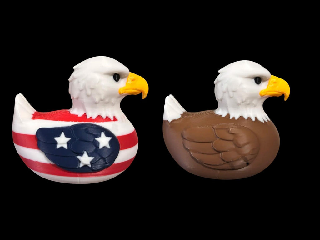 Patriotic Rubber Duck Jeep Ducking Gift American Flag Design Eagle Head Detail Car Dashboard Display Waterproof Construction Cruise Line Collectible Vehicle Accessory Red White Blue Stars Stripes Pattern Perfect Holiday Present Special carnival cruise duck
