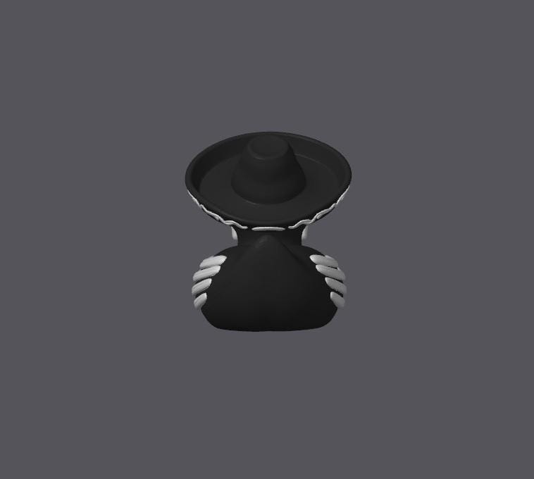 Mariachi Skeleton DuckGhost DuckDay of Dead Rubber Duck for Jeep Cruises3D Printed Halloween Duck with Black SombreroSpooky Scary Custom DuckSkull Inspired Jeep DuckWaterproof ConstructionPerfect for Cruise Ducking and Easter Basket Gift