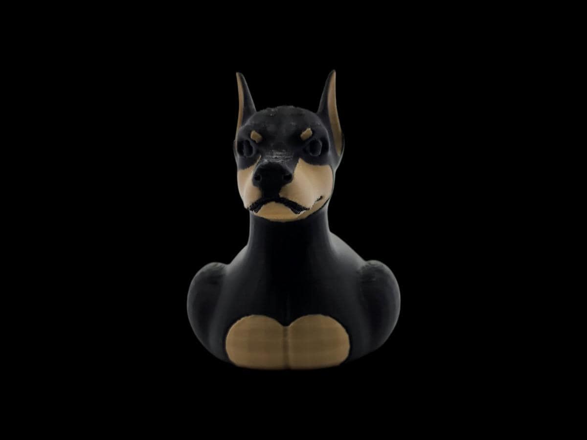 Black Tan Doberman Duck Jeep Ducking Collection Jeep Duck Cruise Desk Decor Dog Lovers Collectible Custom Breed