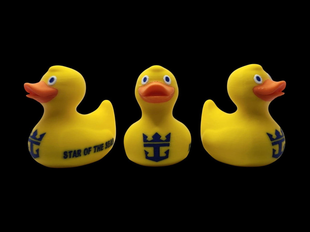 Custom Cruise Ship Duck Royal Caribbean Collection Travel Souvenir Maritime Display  Plastic Design Anchor Crown Logo Details