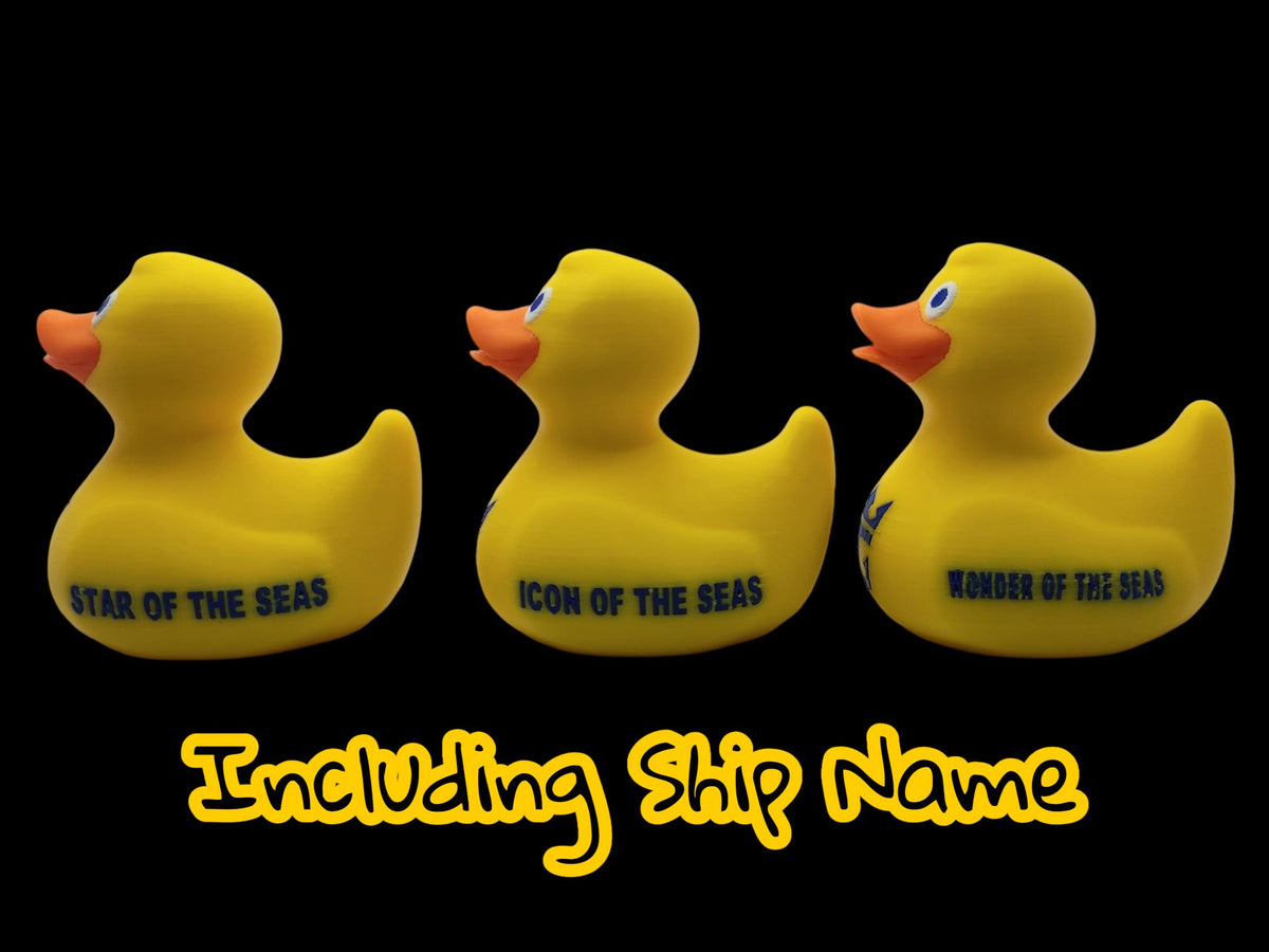 Royal Caribbean Duck Collection Custom Travel Souvenir Maritime Display Three D Printed Design PLA Construction