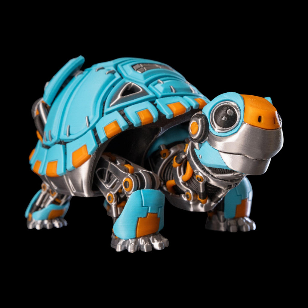 3D Printed Tortoise Display Articulated Animal Design Collector Desktop Decoration Modern Office Accent Piece