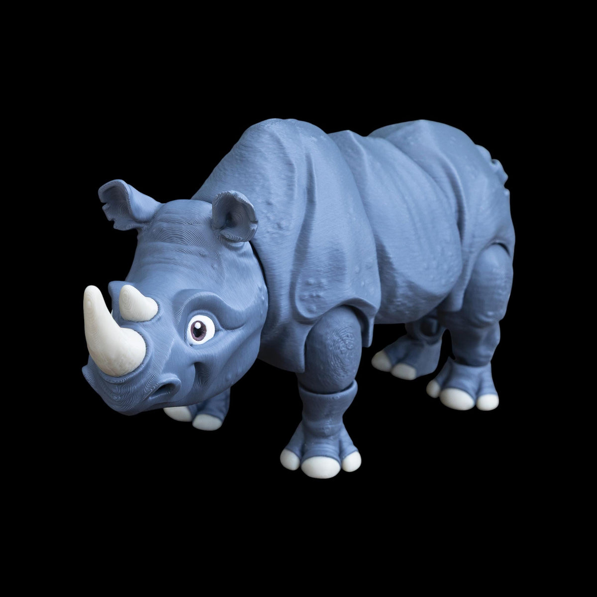Safari Animal Model Articulated Rhinoceros Figure Poseable Joints Design Collectible Toy Display Piece