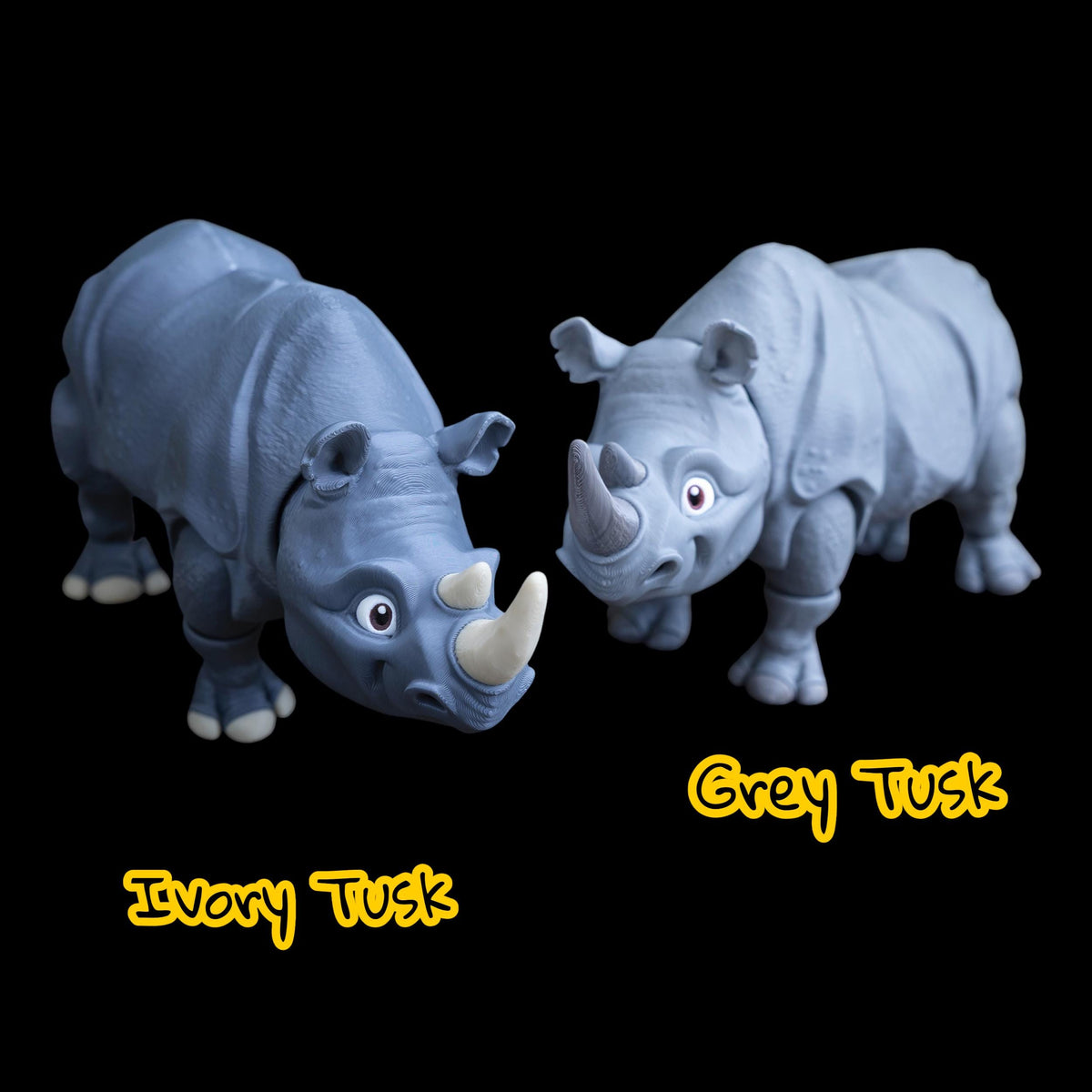 Animal Figure Collection Articulated Rhinoceros Model Movable Joints Design Educational Toy Display Piece Office Decoration