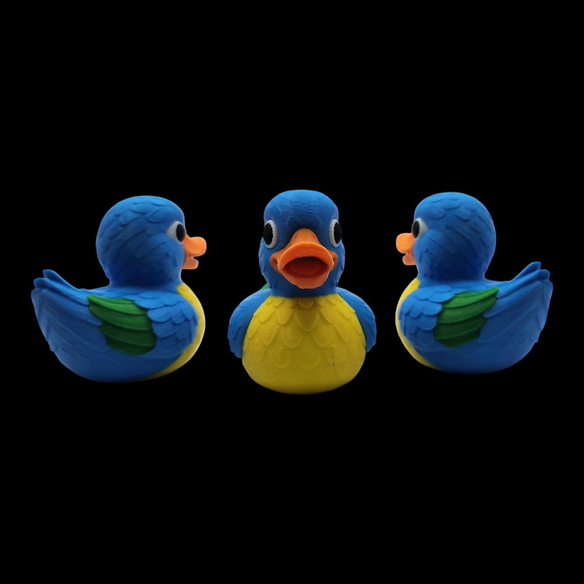 Unique Collectible Figurine Macaw Duck Design Artistic Bird Sculpture Miniature Animal Statue Tropical Desk Ornament Colorful