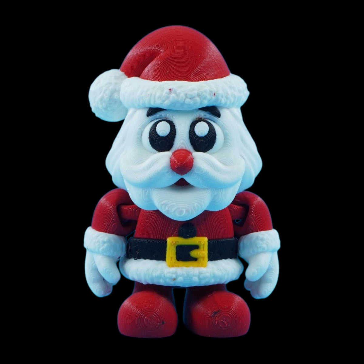 3D Printed Elf Figurine Toy, Movable Holiday Decoration with Santa and Snowman