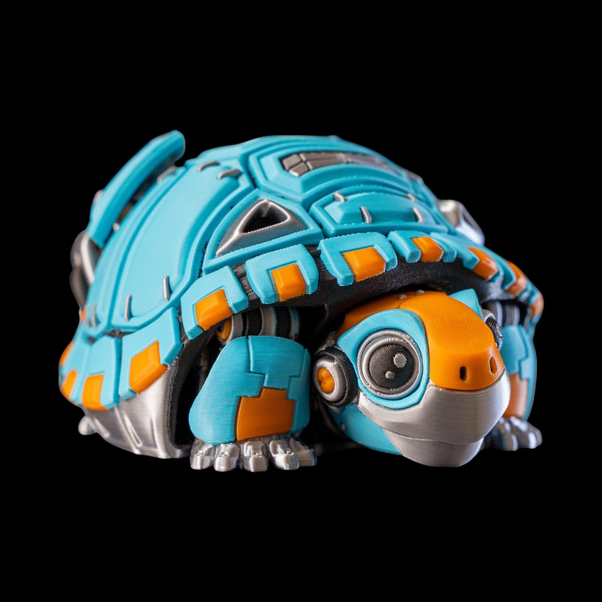 Articulated Animal Display 3D Printed Tortoise Desktop Decoration Collection Modern Tech Art Unique Office Accent Wildlife