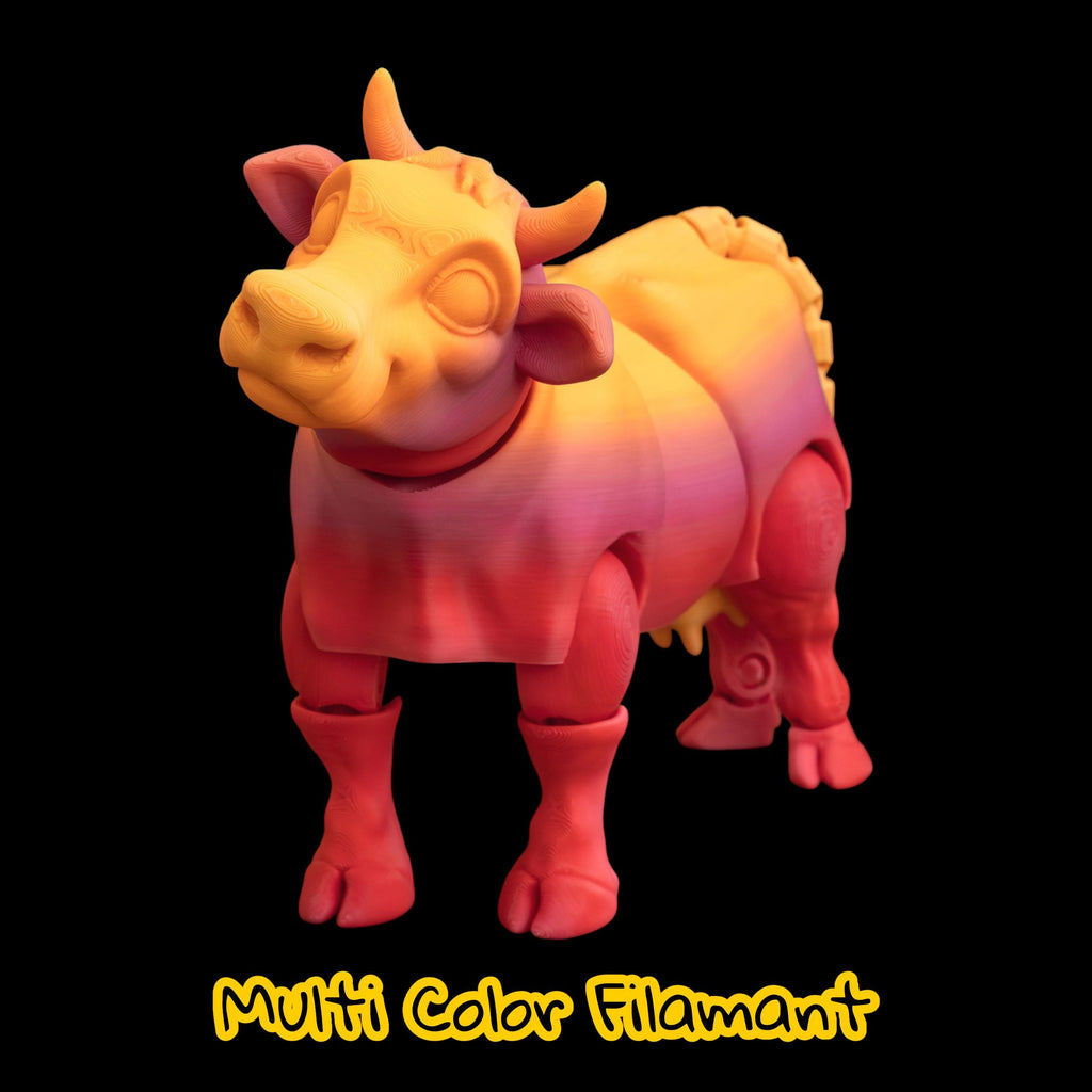 Articulated Holstein Cow Toy Farm Animal Figure Collectible Desk Decoration Black White Holstein Cow Figurine Movable Joint