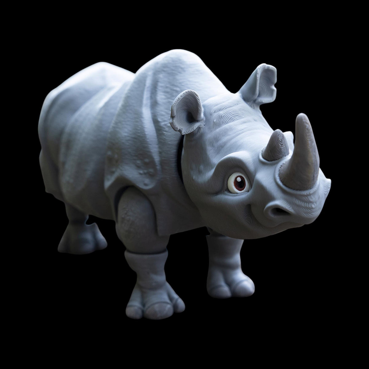 Articulated Rhinoceros Toy Animal Figure Joint Design Desk Decoration Display