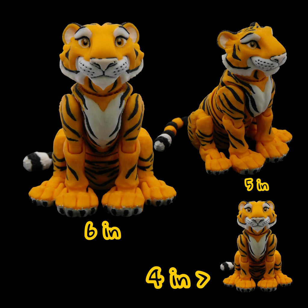 Articulated Tiger Figure Movable Joint Design Posable Animal Toy Flexible Limbs Collection Desktop Decoration Premium Quality