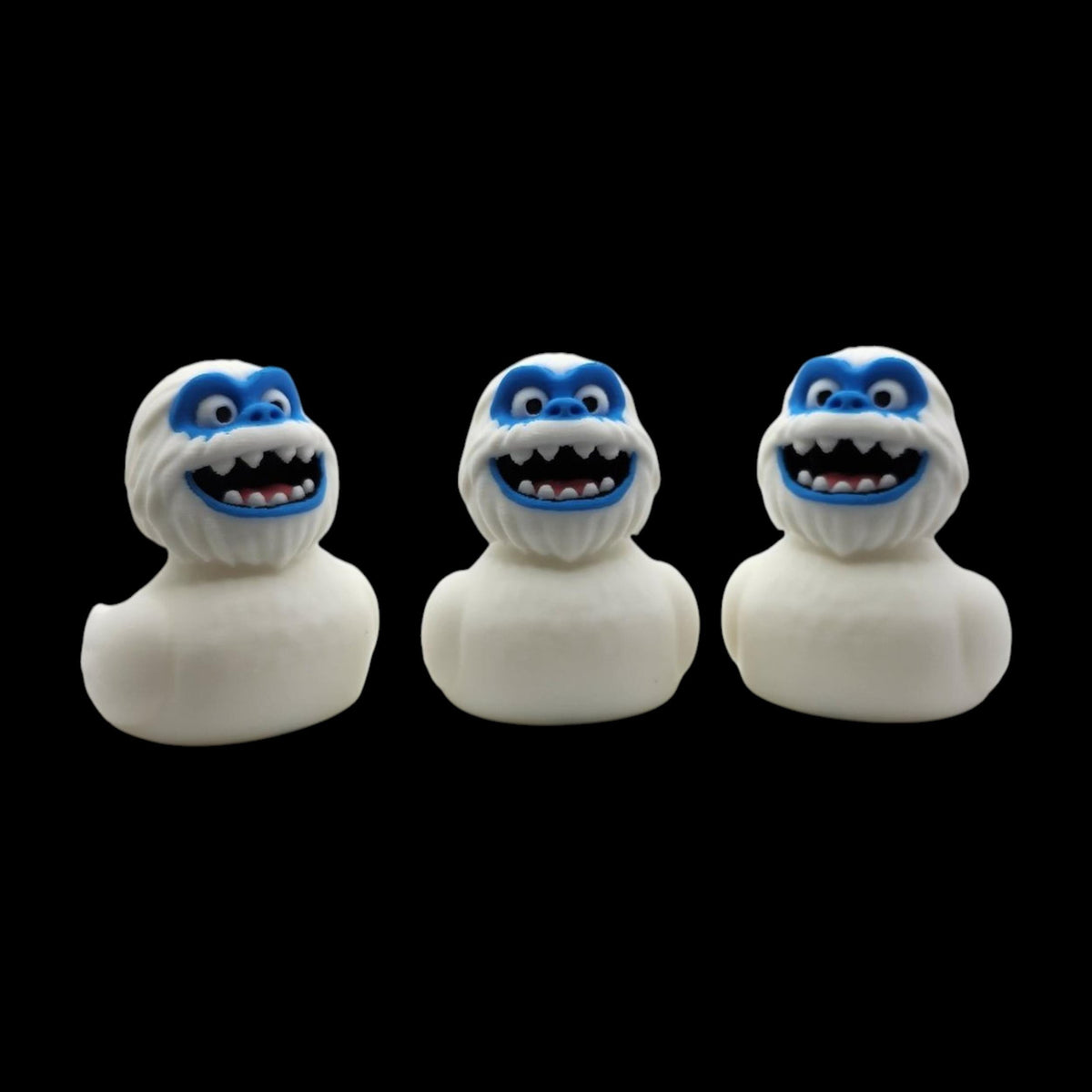 Winter Decoration Bathroom Accessory Desk Item Display Abominable Snowman Duck Bath Toy Monster Figure Collectible