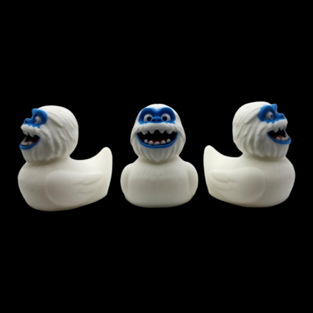 Abominable Snowman Duck Bath Toy Monster Figure Winter Decoration Bathroom Accessory Desk Item Novelty Gift Yeti