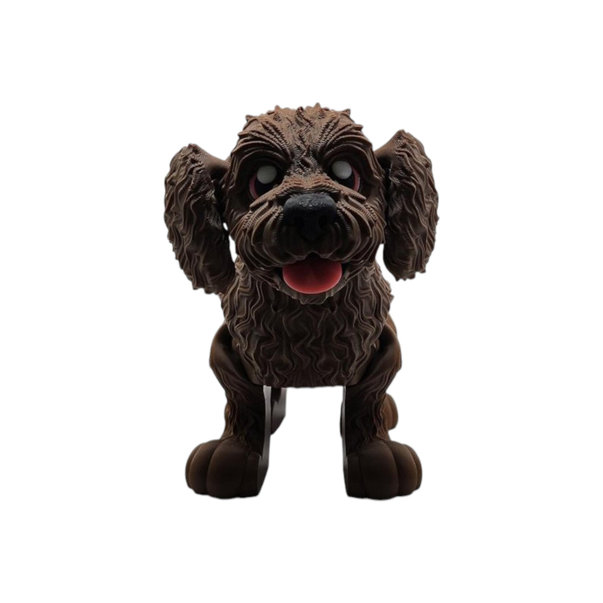 This adorable goldendoodle desk decoration serves as a perfect display shelf ornament for your collection of miniature dog