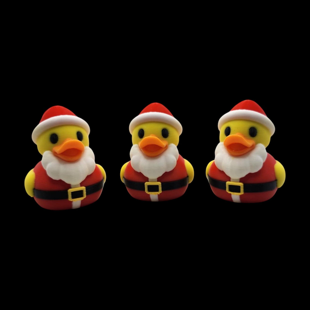 Santa Claus Duck Figurine Christmas Holiday Decoration Festive Bathroom Decor Collectible Toy Gift Idea Bathtub Companion Tree Ornament Display Piece Stocking Stuffer Present Winter Season Collection Item Novelty Design PLA Material Printed
