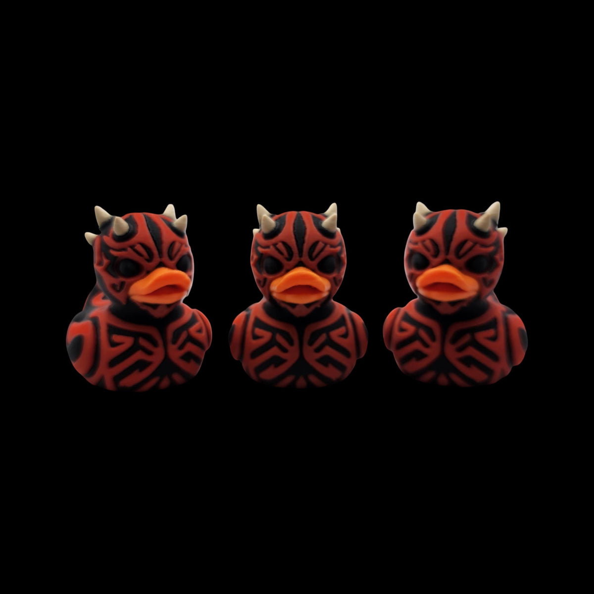 Darth Maul-inspired 3D printed red and black duck - view 10