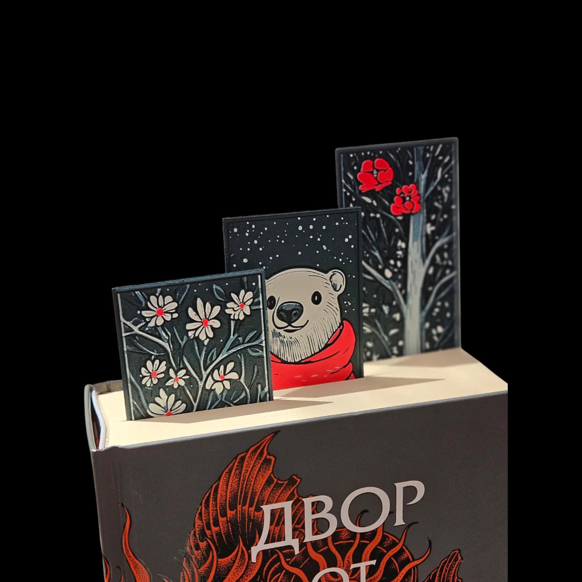 Seasonal Bookish Gift Winter Bookmark Collection Polar Bear Design Reading Accessory Set Holiday Theme Decoration Book Page Marker Premium Material Construction Durable Reading Companion Winter Themed Collection Three Piece Set Unique