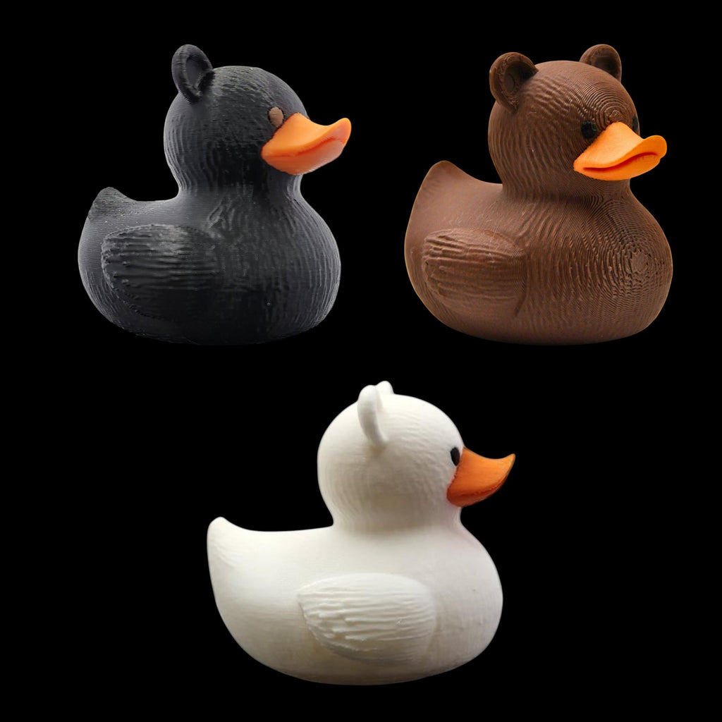 Baby Bath Gift Set 3D Printed Bear Duck Design Toddler Bath Collection Premium Quality Construction Safe Play Item Infant Swim Toy Essential Black Brown White Options Beautiful Nursery Display Piece Perfect Bath Time