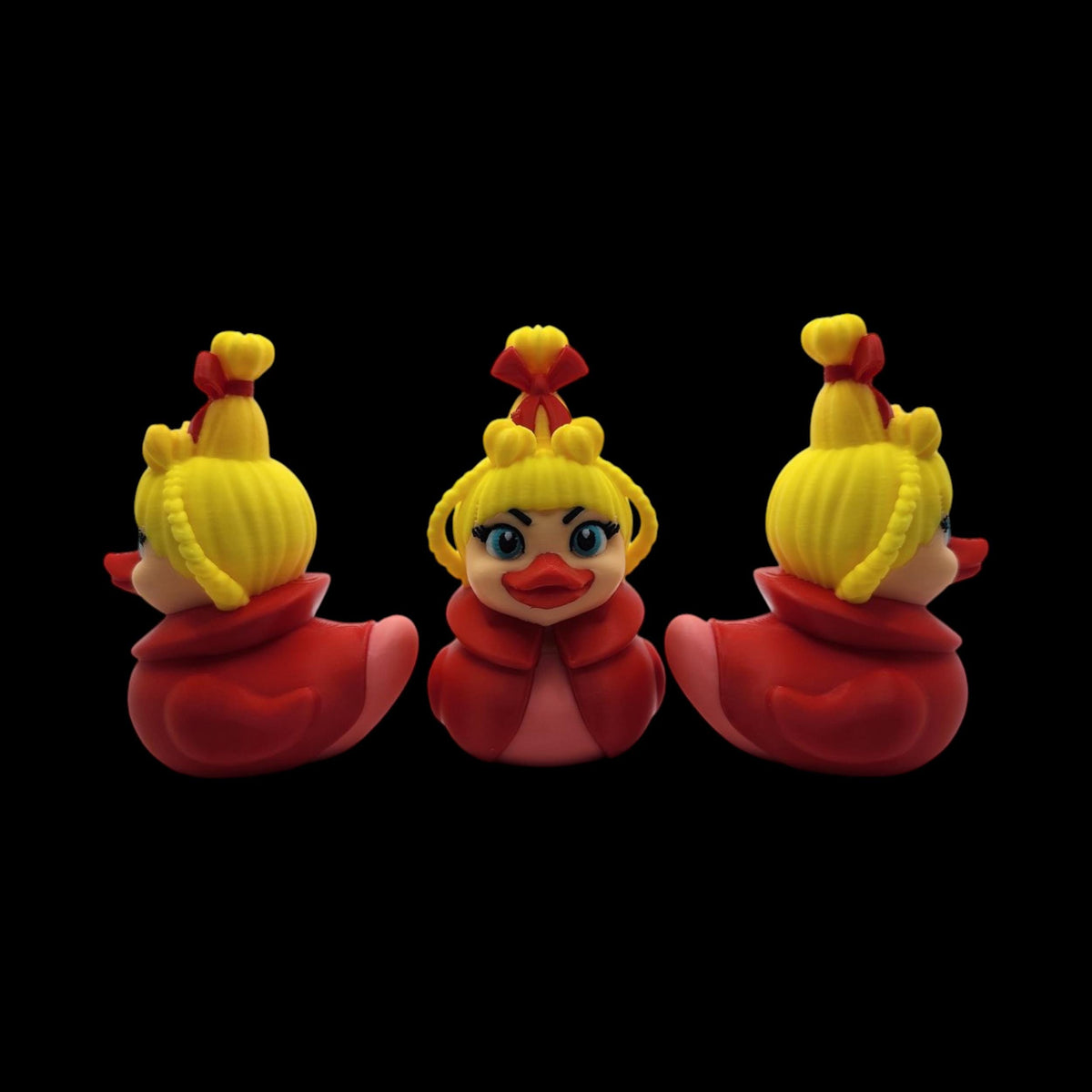 Cindy Lou Duck Holiday Bath Toy, 3D Printed Grinch Figure for Festive Decor