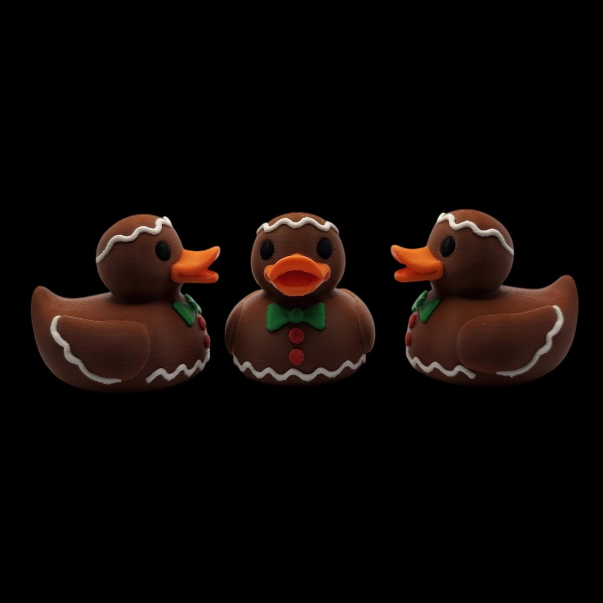 Gingerbread Duck Bath Toy, 3D Printed Holiday Decoration for Fun