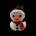 Holiday Decoration Winter Display Christmas Duck Snowman Figure Collectible Animal Figurine Tabletop Centerpiece Seasonal