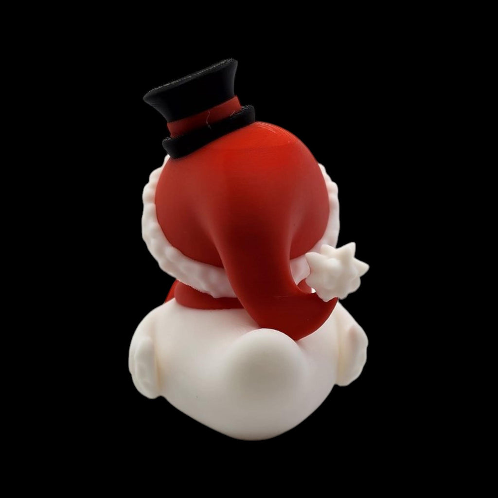 Tabletop Centerpiece Duck Snowman Figure Holiday Decoration Winter Display Christmas Duck Decor Collectible Animal Figurine