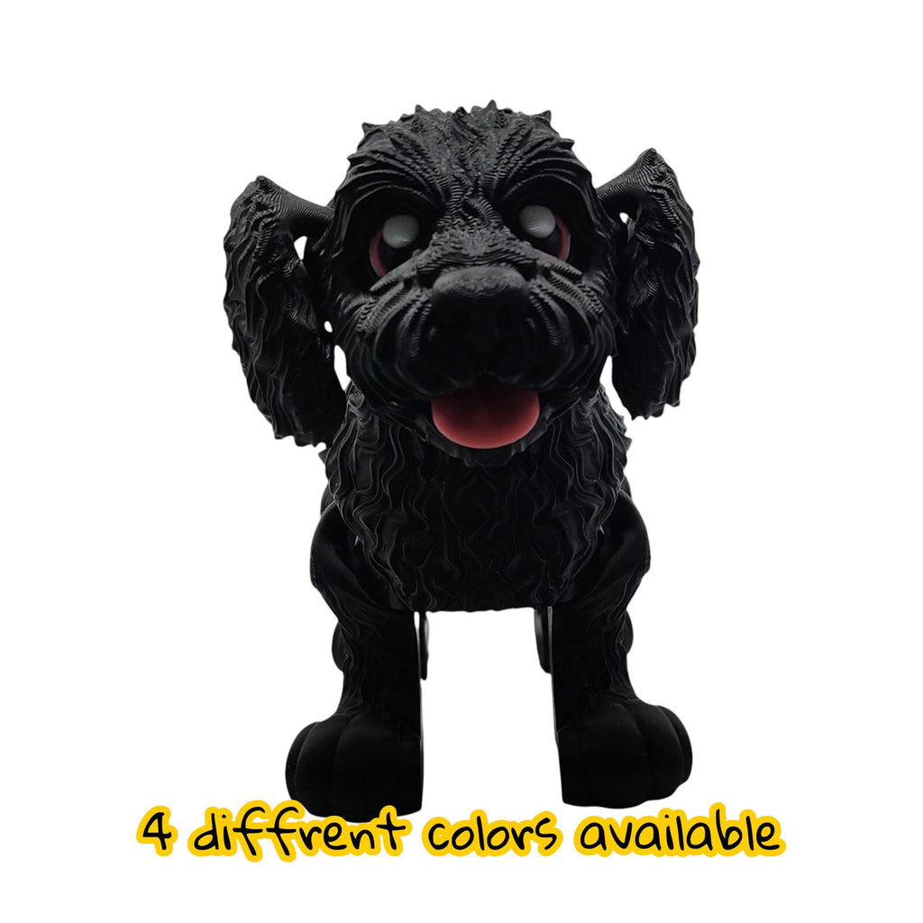 Goldendoodle Figurine 3D Printed Statue Miniature Dog Collection PLA Plus Material Multiple Colors Available