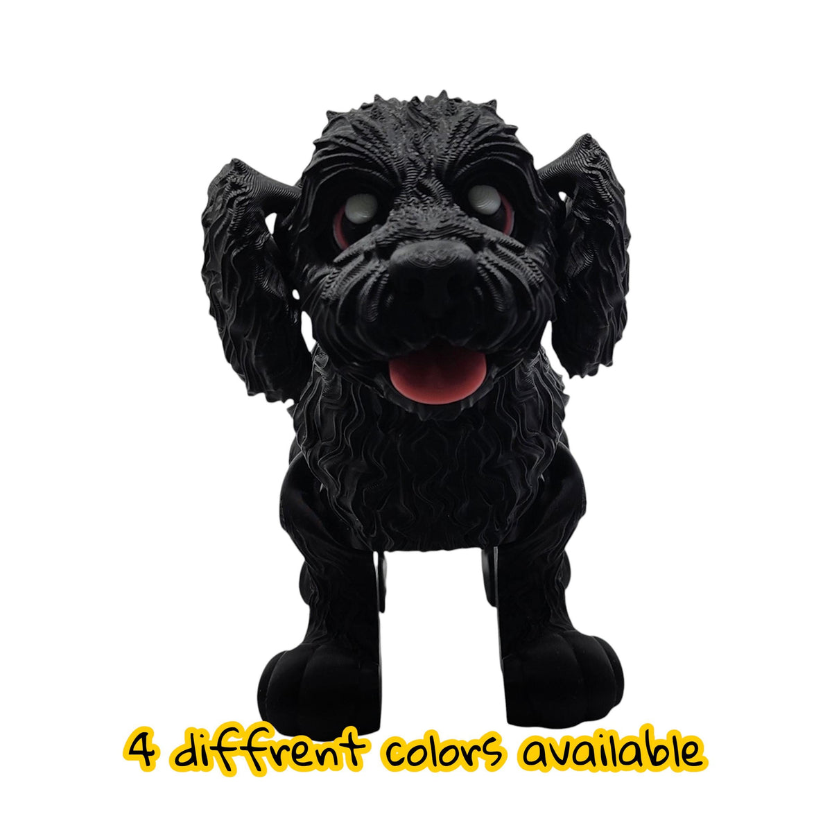 Goldendoodle Figurine 3D Printed Statue Miniature Dog Collection PLA Plus Material Multiple Colors Available