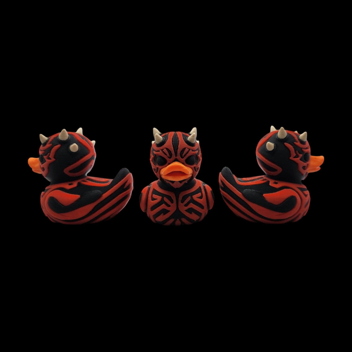 Darth Maul-inspired 3D printed red and black duck - view 15