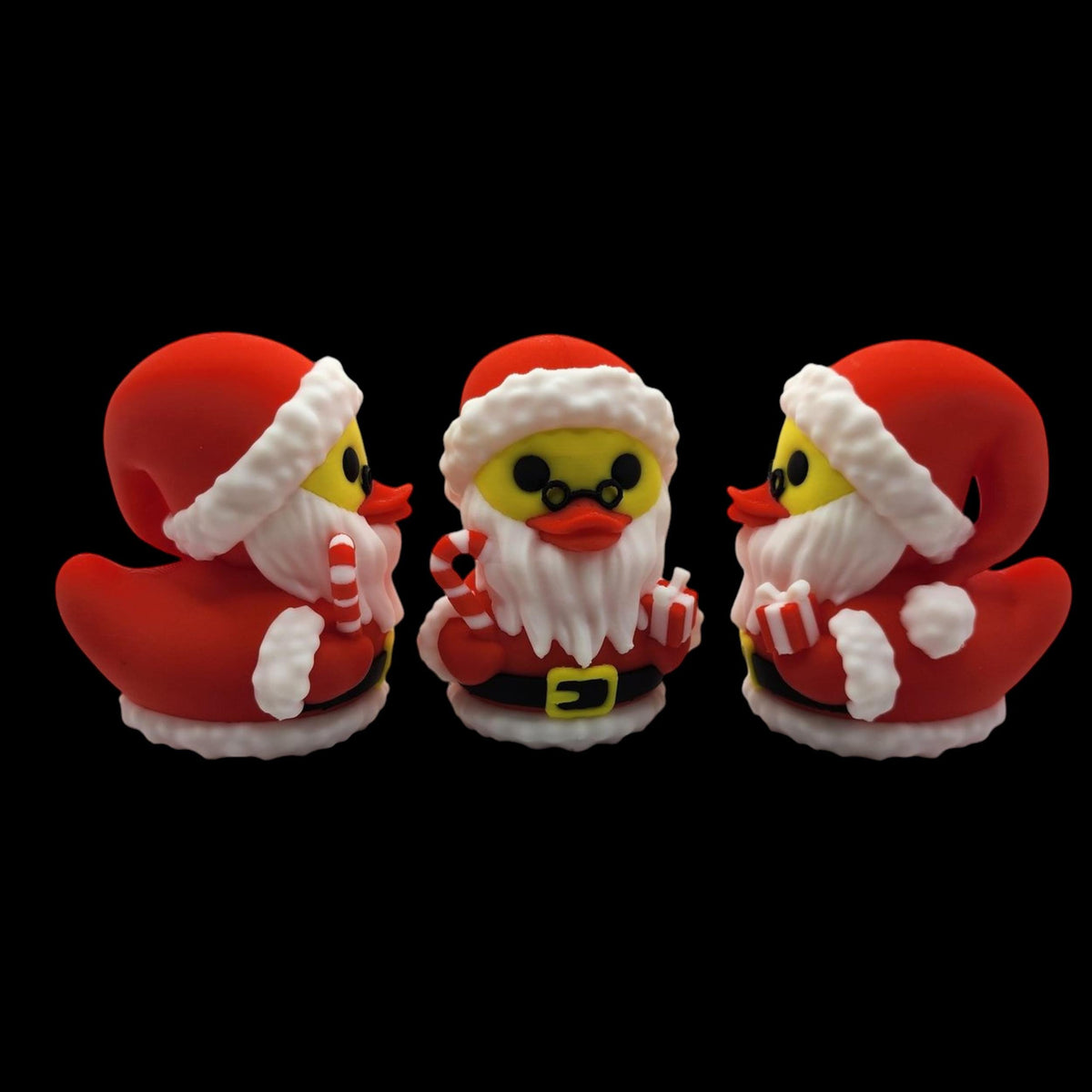 christmas duck figurine, figurine santa decoration, decoration holiday ornament, ornament cute gift, gift novelty item, item desk decor, decor festive display, display yellow duck, duck christmas collectible, collectible office accessory, accessory unique present, present holiday keepsake