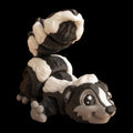 Articulated Skunk Figure Desk Decoration Animal Toy Posable Joints Office Accessory Cartoon Design Black White Coloration 3D Printed Model Fidget Toy Stress Relief Tool Sensory Aid ADHD Helper Multiple Sizes Available Playful Desktop