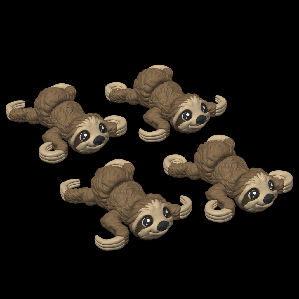 Adorable Sloth Figurine with Articulated Joints, Perfect for Your Desk Decor Articulated Desk Accessory with Moving Joints