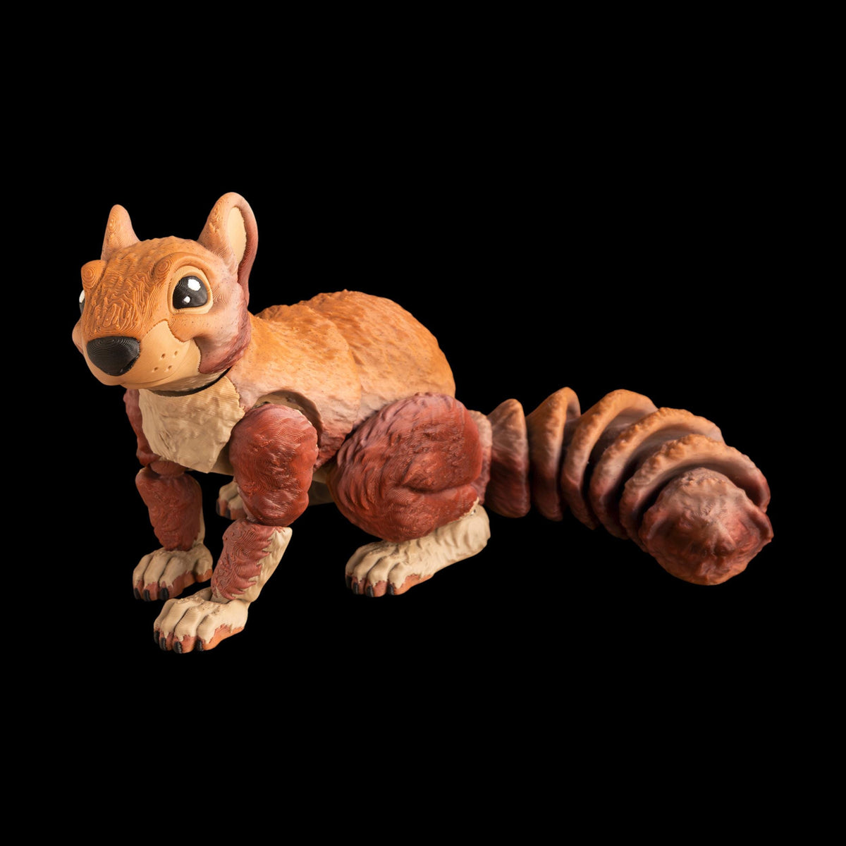 articulated squirrel figure, figure desk toy, toy office decoration, decoration Christmas creature, creature flexible joint