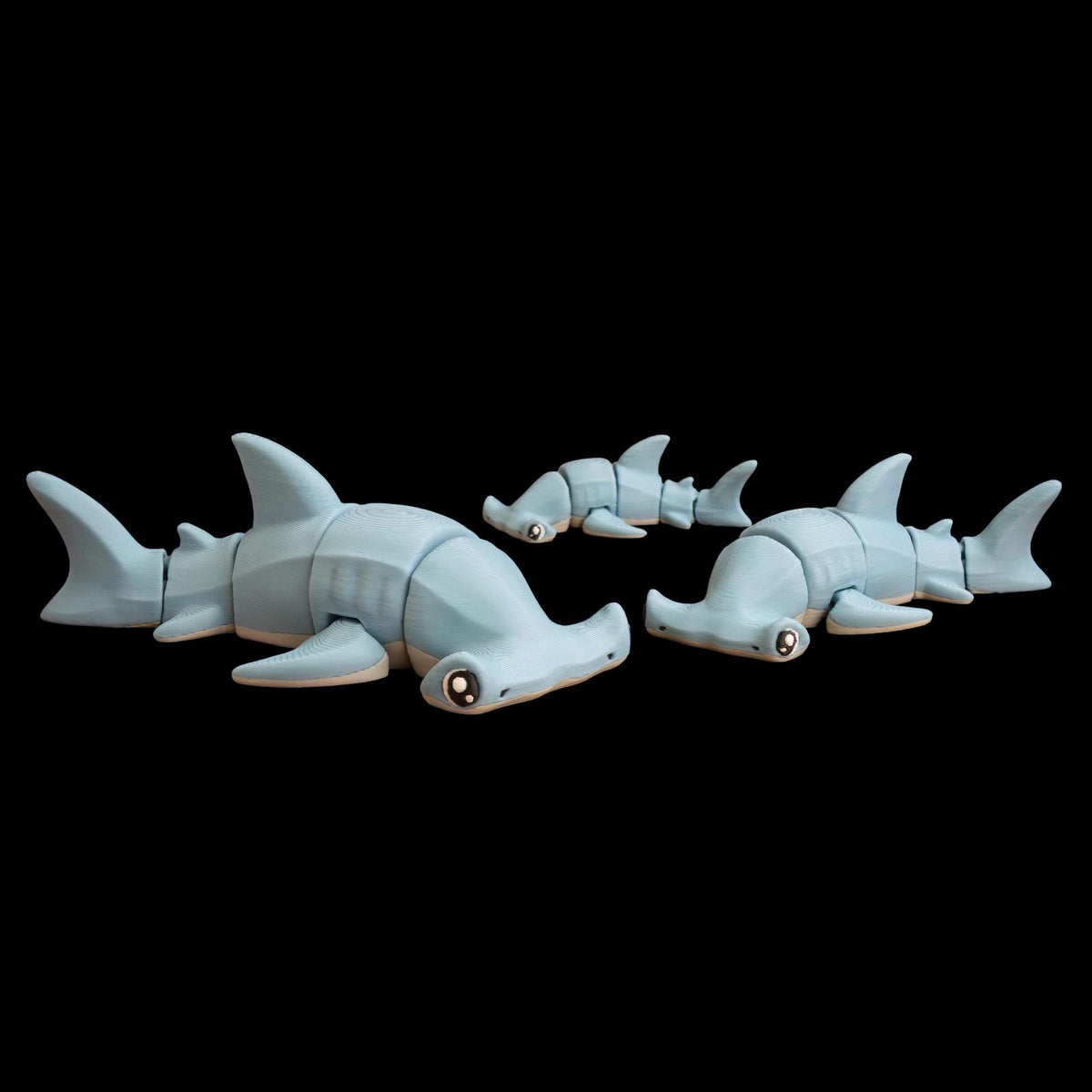 Marine Animal Collection Articulated Hammerhead Shark Display Piece Movable Joint Design Premium PLA Material