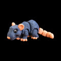 Articulated Rat Figurine, 3D Printed with Movable Joints Custom Colors - JM Designs