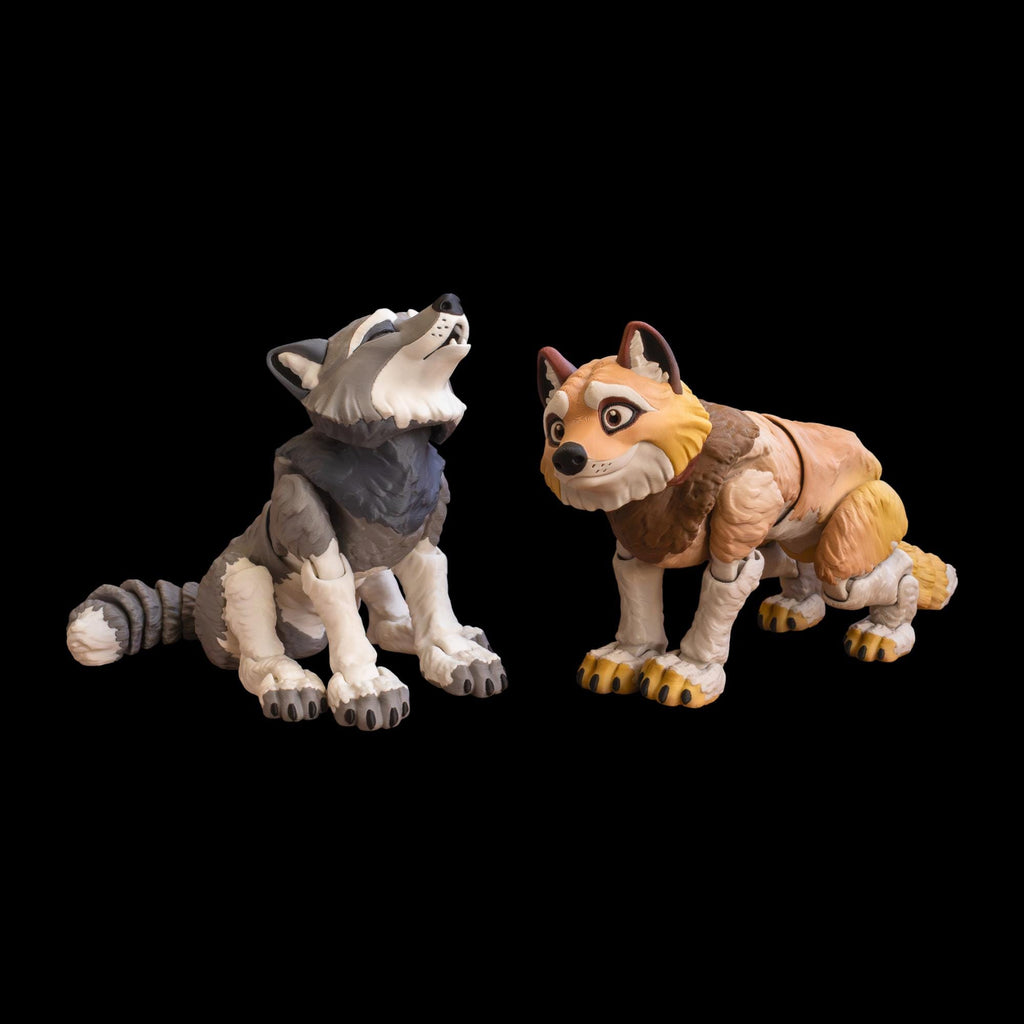 Articulated Wolf Figurine Movable Joints Posable Model Animal Figure Multiple Positions Flexible Design Desktop Decoration